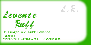 levente ruff business card